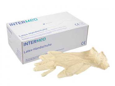INTERMED Latex-Handschuhe, puderfrei, Gr. M 1x100 Stück 