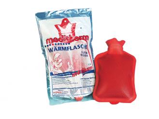 Gummi-Wärmflasche, rot, 2 Liter 1x1 Stück 