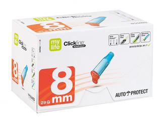 mylife Clickfine AutoProtect Pen-Nadel, 8 mm x 0,33 mm, 29G 1x100 Stück 