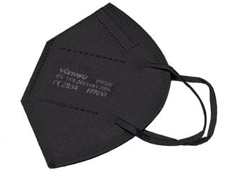 FFP2 Atemschutz-Maske, NR D, CE 2834, schwarz 1x10 Stück 